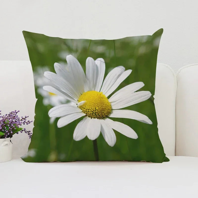 Axyaa Velvet Floral Pillow Covers for Home Decor and Sofa, 50x50 Throw Pillowcases