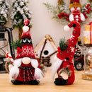 Axyaa Christmas Gnome Plush Doll with Crooked Hat and Crutch - Xmas Kids Gift Decorations