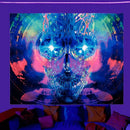 Axyaa Black Light Astronaut Tapestry - UV Reactive Starry Sky Wall Hanging