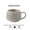 Axyaa Ceramic Ball Cup: Japan Style Retro Coffee Mug, Home Office Drinkware