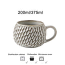 Axyaa Ceramic Ball Cup: Japan Style Retro Coffee Mug, Home Office Drinkware