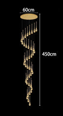 Axyaa Crystal Chandeliers LED Ceiling Lamp for Living Room
