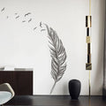 Axyaa Carved Feather Wall Stickers - Home Decor Self Adhesive Living Room Decals