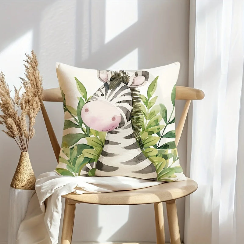 Axyaa Jungle Animal Pattern Printed Pillowcase for Home Decoration