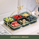 Axyaa Divided Fruit Plate for Living Room Tea Table Snacks Home Decor