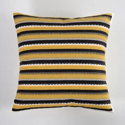 Geometric Embroidered Pillow Cover 45x45cm for Living Room by Axyaa