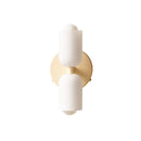 Axyaa French Cream Double Head Glass Wall Lamp – LED Indoor Home Decor