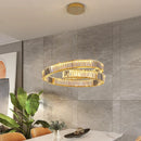 Axyaa Crystal LED Pendant Chandelier for Modern Luxury Living Dining and Bedroom Decor