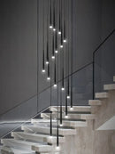Axyaa Modern LED Staircase Chandelier for Loft Living Room