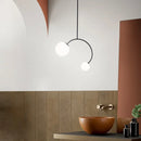 Axyaa Modern Glass Ball Pendant Light for Dining Room Bedroom Study Bar Coffee Decor