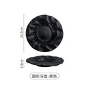 Axyaa Ceramic Pleated Western Dessert Salad Plate Set