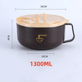 Axyaa Stainless Steel Double-Layer Noodle Bowl - Anti-Scalding Lunch Box & Food Container