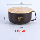 Axyaa Stainless Steel Double-Layer Noodle Bowl - Anti-Scalding Lunch Box & Food Container