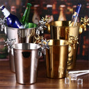 Axya Silver Gold Deer Head Champagne Ice Bucket Beer Chiller Bucket
