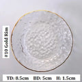 Axyaa Gold Rim Glass Saucer Plates for Tea Coffee Cup - Set of 1