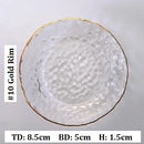 Axyaa Gold Rim Glass Saucer Plates for Tea Coffee Cup - Set of 1
