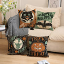 Axyaa Halloween Fun Linen Pillowcase Cojines Home Sofa Decoration Covers