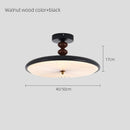 Axyaa Walnut Wood Grain Ceiling Light for Dining Room Bedroom Living Room