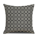 Axyaa Geometric Cotton Linen Cushion Cover - Decorative Sofa Throw Pillow Cover