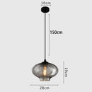 Nordic-Style Ash Glass Island Table & Pendant Lamp Set by Axyaa