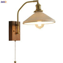 Axyaa Ceramic Copper LED Wall Light Rotatable Bedroom Lamp Indoor Home Decor E27