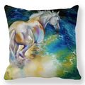 Axyaa Horse Printed Pillowcase 45x45cm Polyester Home Sofa Decor Throw Pillow Cover