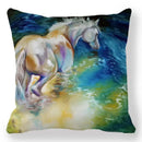 Axyaa Horse Printed Pillowcase 45x45cm Polyester Home Sofa Decor Throw Pillow Cover