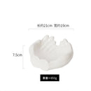 Axyaa Double Layered Buddha Hand Ceramic Plate for Desserts, Snacks, and Fruit Salad