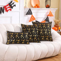 Axyaa Gilded Pumpkin Halloween Pillowcase Set - Orange Festival Decor - Soft Throw Cushion Cover