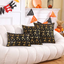 Axyaa Gilded Pumpkin Halloween Pillowcase Set - Orange Festival Decor - Soft Throw Cushion Cover