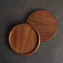 Axyaa Walnut Wooden Coaster Set - Heat Resistant Cup Mats for Kitchen Décor