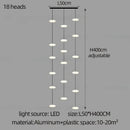 Axyaa Oval Ball Chandelier: Nordic Minimalist High-rise Staircase Lighting