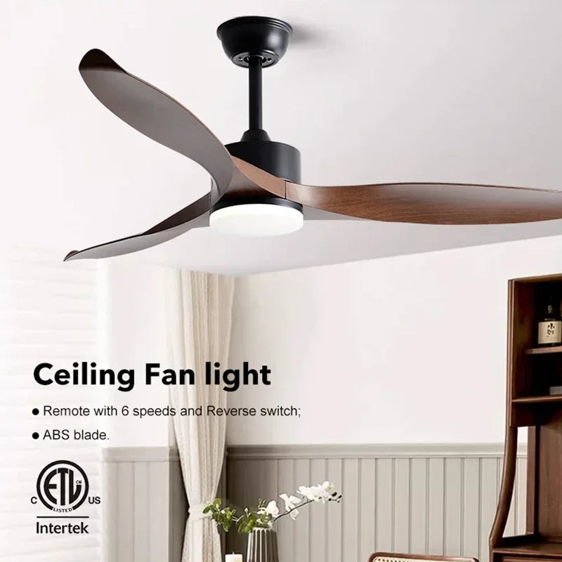 Axyaa 52" DC Motor Ceiling Fan with Remote Control and LED Light