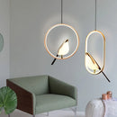 Axyaa Rotatable Magpie Bird LED Pendant Light for Bedroom Chandelier