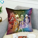 Axyaa Rainbow High Pillowcases 45*45 Decorative Cushion Covers for Home Décor