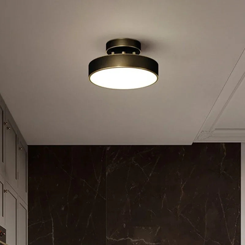 Axyaa Rotatable LED Ceiling Light: Modern Round Fixture for Home Decor.