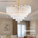 Axyaa Medieval Glass Pendant Chandelier for Dining Living Bedroom