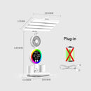 Axyaa Rechargeable Table Lamp with Fan, Clock Display, and LED Light