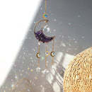 Axyaa Crystal Sun Catcher Prism Ball Moon Rainbow Wind Chimes Home Garden Decoration