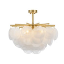 Axyaa Glass Shell Chandelier Pendant Lights - Modern Nordic Style Hanging Lamps