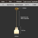 Axyaa Nordic LED Pendant Lamp: Modern Marble Chandelier for Bedroom, Kitchen, Dining Room
