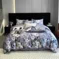 Axyaa 800TC Egyptian Cotton Bedding Set, Vintage Oil Print Style, Luxury Sheets