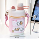 Axyaa Kawaii Boba Water Bottle with Straw Tea Infuser, 500ml