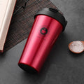 Axyaa Insulated Stainless Steel Travel Coffee Tumbler with Handle and Leak-Proof Lid