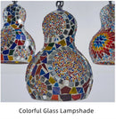 Axyaa Turkish Mosaic Chandelier: Handcrafted Stained Glass Pendant Lamp