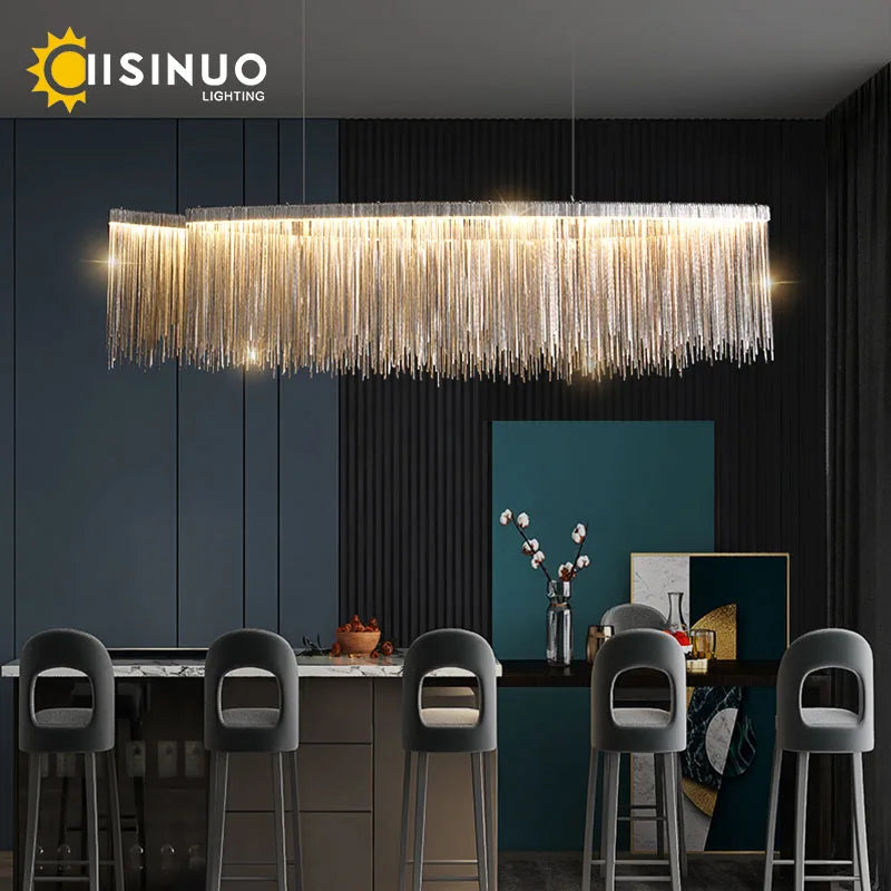 Axyaa Retro Tassel Chandelier for Restaurant and Kitchen Decor