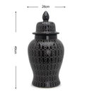 Axyaa Ceramic Tea Sealed Jar with Lid and Black Circular Ring