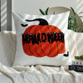 Axyaa Halloween Cartoon Embroidery Cushion Cover for Home Sofa Decor, 45x45 Square Pillowcase