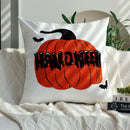 Axyaa Halloween Cartoon Embroidery Cushion Cover for Home Sofa Decor, 45x45 Square Pillowcase