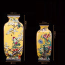 Axyaa Antique Enamel Square Bottle - Jingdezhen Handicraft Home Decor